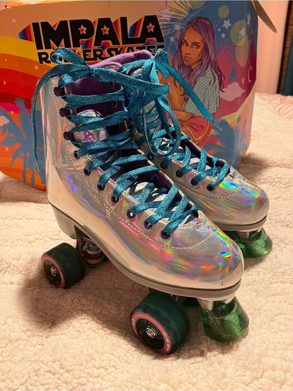 Impala Holographic Roller Skates Size 9